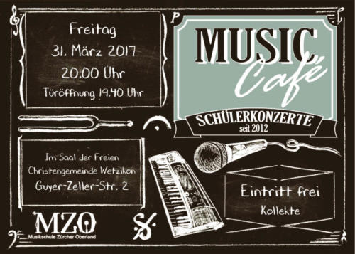 Music Café Tafel (Flyer)