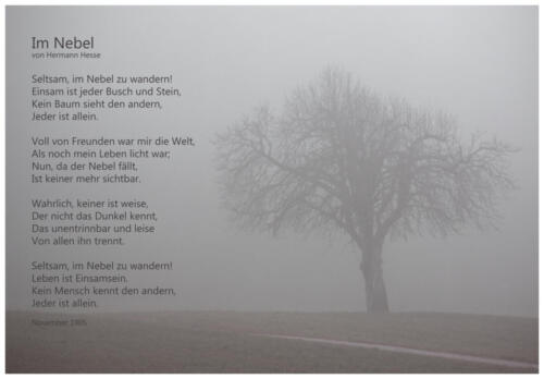 Im Nebel - Gedicht