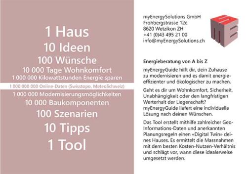 Flyer A5 MyEnergy Guide Rückseite